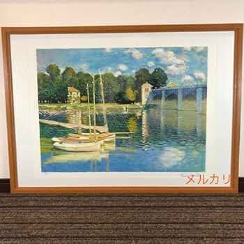 クロード・モネ　「アルジャントゥュイの橋」リトグラフ　サイン・エディション入り 61Oh+LN6lAL._AC_UF350,